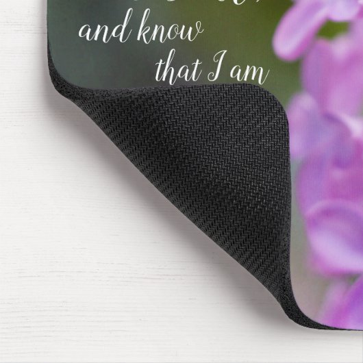 今でも賛美歌の46:10の紫色の薄紫の花があって下さい マウスパッド (コーナー)