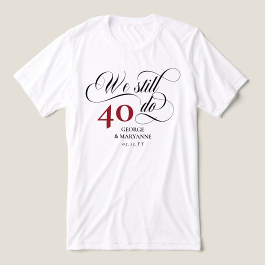 今でも40周年渦巻形のの台本を結婚作る トライブレンドTシャツ (デザイン正面)