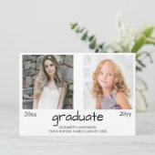 今と次の2つの写真卒業パーティー 招待状 (スタンド正面)