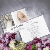 今と次の2つの写真卒業パーティー 招待状