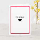 今と永遠にロマンチックなハートを持っている カード (黄色い花)