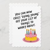 今なら「若くして死ぬ」も「面白い老後」も「誕生日」も卒業できる 招待状 (正面/裏面)