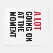 今のことわざコンサートで盛り上がるおもしろいこと フリースブランケット (正面(横))