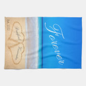 今のところずっと |砂のハートビーチ キッチンタオル (横)