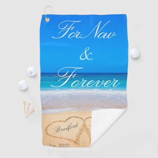 今のところずっと |砂のハートビーチ ゴルフタオル (インサイチュ)