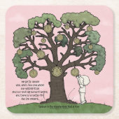 今のような時間はない スクエアペーパーコースター (正面)