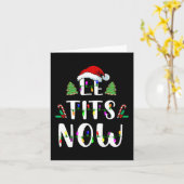 今のクリスマスそれを雪の醜いおもしろいパーティー カード (黄色い花)