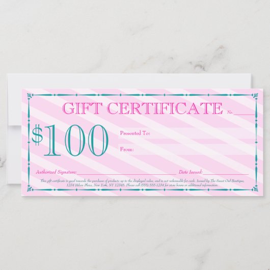 今のフクロウは?ギフト券 (裏面)