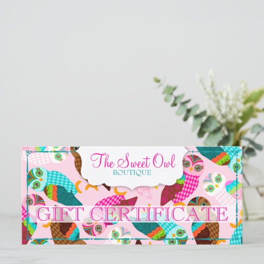 今のフクロウは？ギフト券 (スタンド正面)