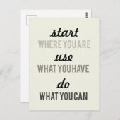 今の場所から始やる気を起こさせるめる ポストカード (正面/裏面)