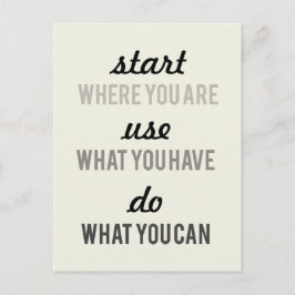 今の場所から始やる気を起こさせるめる ポストカード