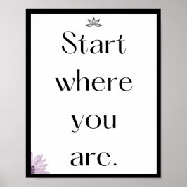 今の場所から開始する、引用文 ポスター