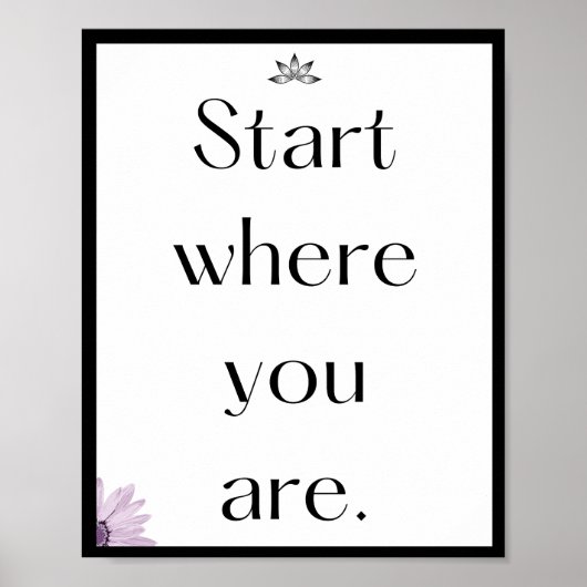 今の場所から開始する、引用文 ポスター (正面)