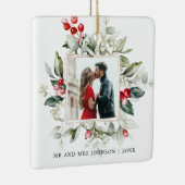 今の季節結婚した | 1stクリスマスフォト セラミックオーナメント (右)