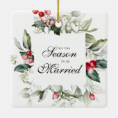 今の季節結婚した | 1stクリスマスフォト セラミックオーナメント (裏面)