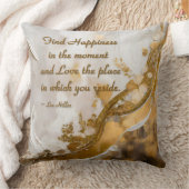 今の幸せを見つける…リーヒラー引用文 クッション (ブランケット)