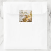 今の幸せを見つける…リーヒラー引用文 スクエアシール (バッグ)