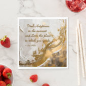 今の幸せを見つける…リーヒラー引用文 スタンダードランチョンナプキン (インサイチュ)