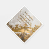 今の幸せを見つける…リーヒラー引用文 スタンダードランチョンナプキン (角)