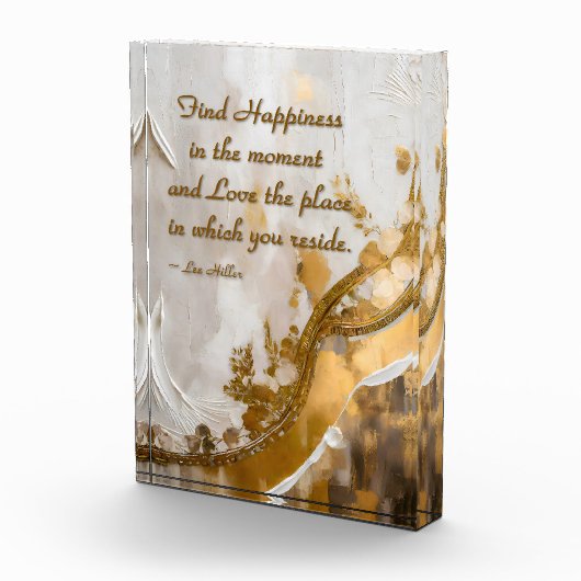 今の幸せを見つける…リーヒラー引用文 フォトブロック (右)