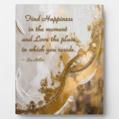 今の幸せを見つける…リーヒラー引用文 フォトプラーク (正面)