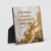 今の幸せを見つける…リーヒラー引用文 フォトプラーク (正面)