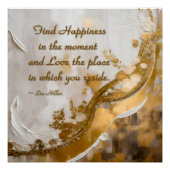 今の幸せを見つける…リーヒラー引用文 ポスター (正面)