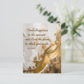 今の幸せを見つける…リーヒラー引用文 ポストカード (スタンド正面)