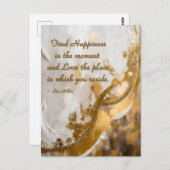 今の幸せを見つける…リーヒラー引用文 ポストカード (正面/裏面)