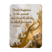 今の幸せを見つける…リーヒラー引用文 マグネット (縦)