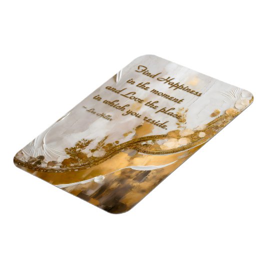 今の幸せを見つける…リーヒラー引用文 マグネット (左側)