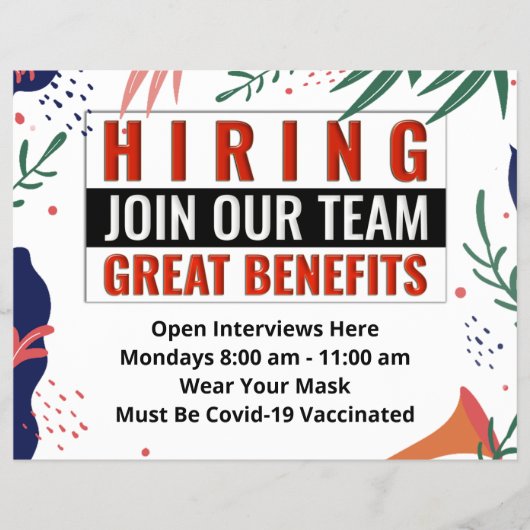 今の採用チームの仕事のビジネスカスタム チラシ (正面)