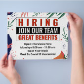 今の採用チームの仕事のビジネスカスタム チラシ (手)