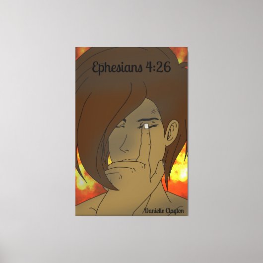 今の暑さで キャンバスプリント (正面)