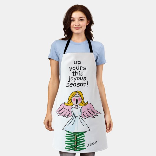 今の楽しい季節を迎えろ!- エプロン (着用した状態)