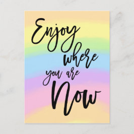 今の楽しむWhere You Are Now Inbow Colors ポストカード