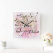 今の素晴らし姿 スクエア壁時計 (ホーム)