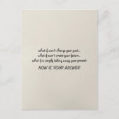 今はあなたの答え引用文ミニマリスト葉書 ポストカード (正面)