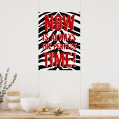 今はいつも完璧な時やる気を起こさせる間 ポスター (キッチン)