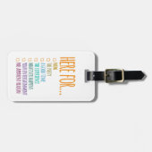 今はここにいる ラゲッジタグ (正面横)