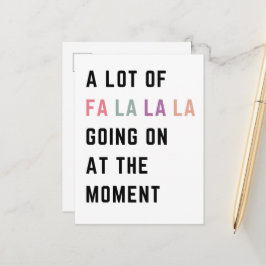 今はたくさんのFa La La La Laが起こっている シーズンポストカード