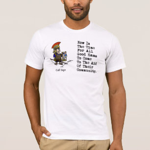今はです時間…. タイピング・テストのアマチュア無線のTシャツ Tシャツ
