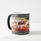 今はのまわりにソーセージだ間抜けよ！ モーフィングマグカップ (正面左)