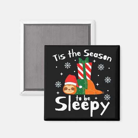 今はクリスマスに眠くなる季節だ マグネット (正面/裏面)