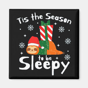 今はクリスマスに眠くなる季節だ マグネット