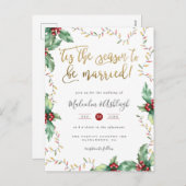 「今はクリスマス結婚したの季節だ結婚 シーズンポストカード (正面/裏面)