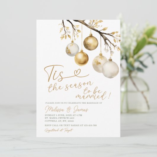 今はクリスマス結婚したの季節だ結婚 招待状 (スタンド正面)