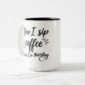 今はティルステイ・マグの時にコーヒーをすぼめる ツートーンマグカップ (正面左)