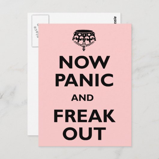 今はパニックに陥り慌てる ポストカード (正面/裏面)