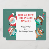 『今はペおもしろいストアパレルのクリスマス』 シーズンカード (正面/裏面)